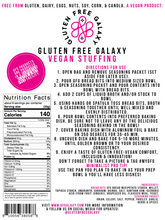 Load image into Gallery viewer, Gluten Free Galaxy Vegan Stuffing Label
